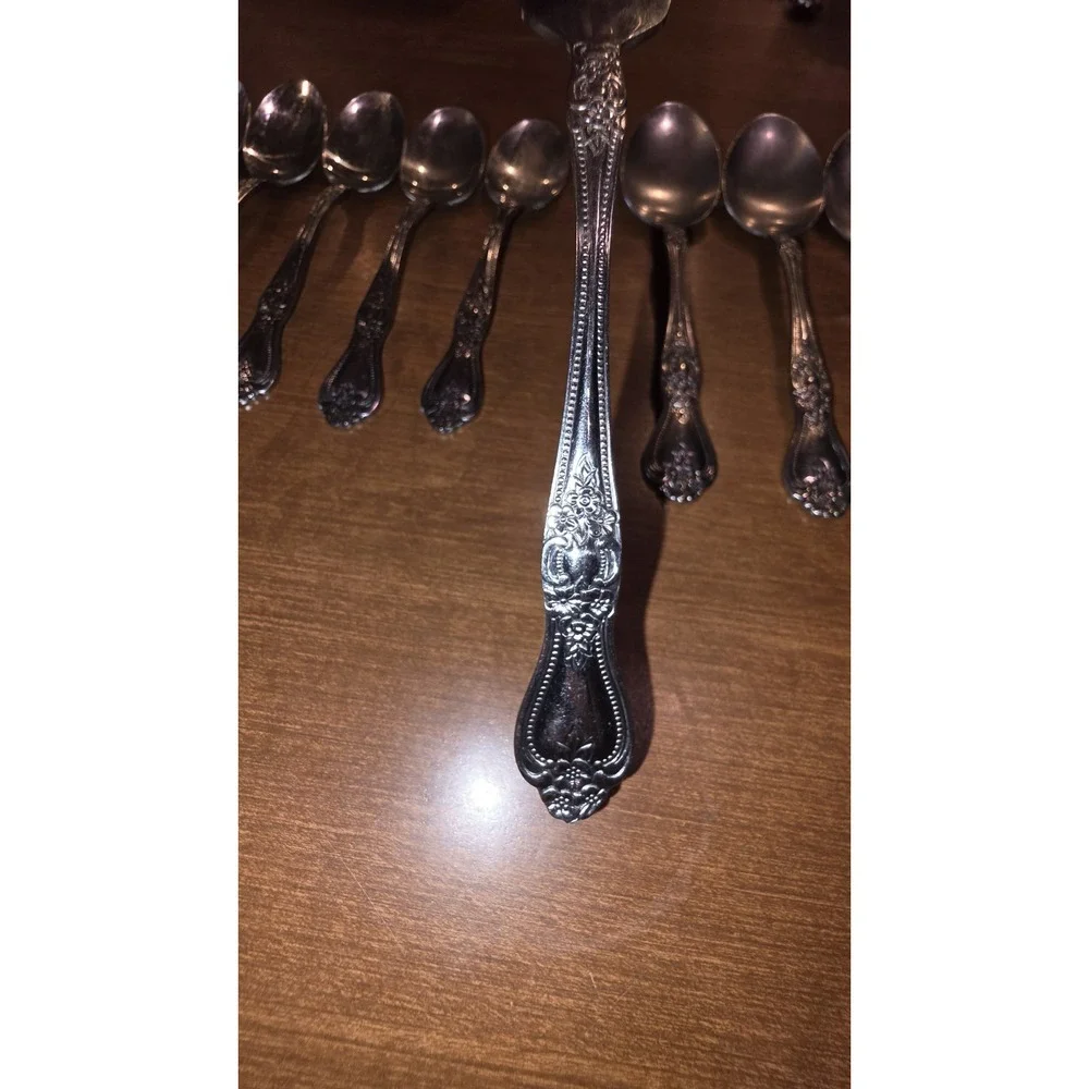 Rogers Precious Stainless Silverware Flatware 6 Fork 6 Spoon 6 Tea Spoon 6 Knife